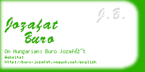 jozafat buro business card